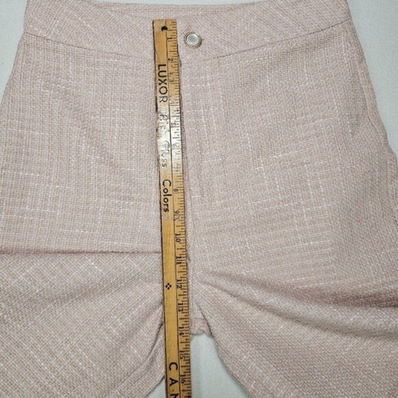 Shein Tweed Two Piece Suit Set Wide Leg Trousers Cropped Blazer Size Medium - Picture 4 of 11